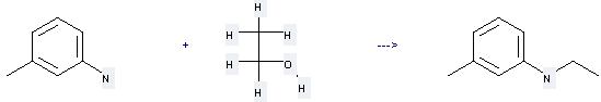 N-Ethyl-3-methylaniline can be prepared by 3-methyl-aniline and ethanol by heating